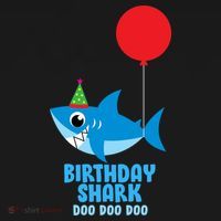 Cute Birthday Shark Doo Doo Doo  Doggie Tank thumb 4