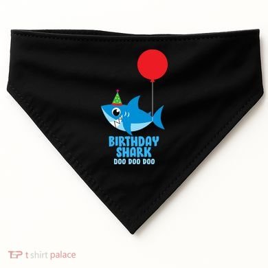 Cute Birthday Shark Doo Doo Doo  USA-Made Doggie Bandana