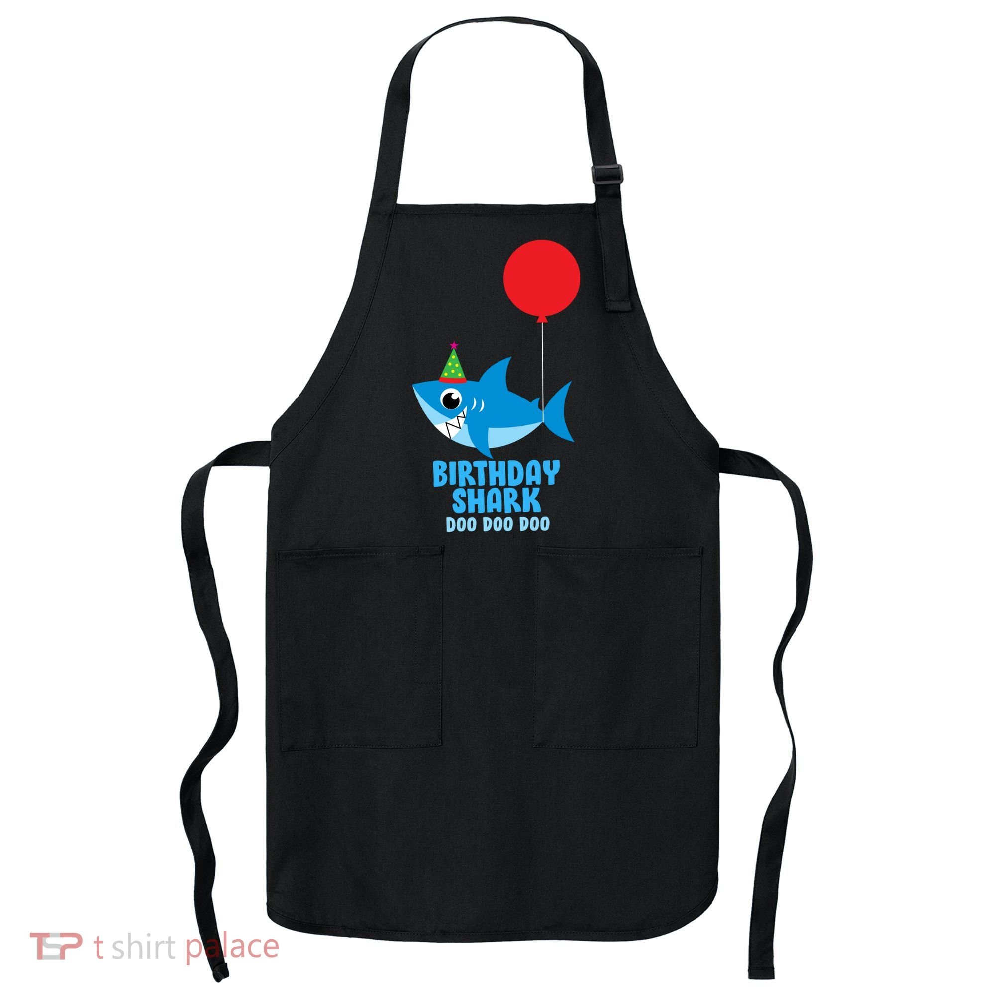 Cute Birthday Shark Doo Doo Doo  Apron