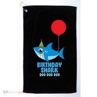 Cute Birthday Shark Doo Doo Doo  Golf Towel thumb 0