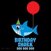 Cute Birthday Shark Doo Doo Doo  Visor thumb 3