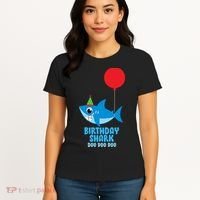 Cute Birthday Shark Doo Doo Doo  Women's T-Shirt thumb 4
