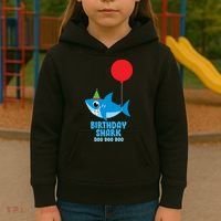 Cute Birthday Shark Doo Doo Doo  Kids Hoodie thumb 3