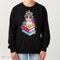 Cute Book Lover Unicorn Back to School Women's Sweatshirt thumb 0