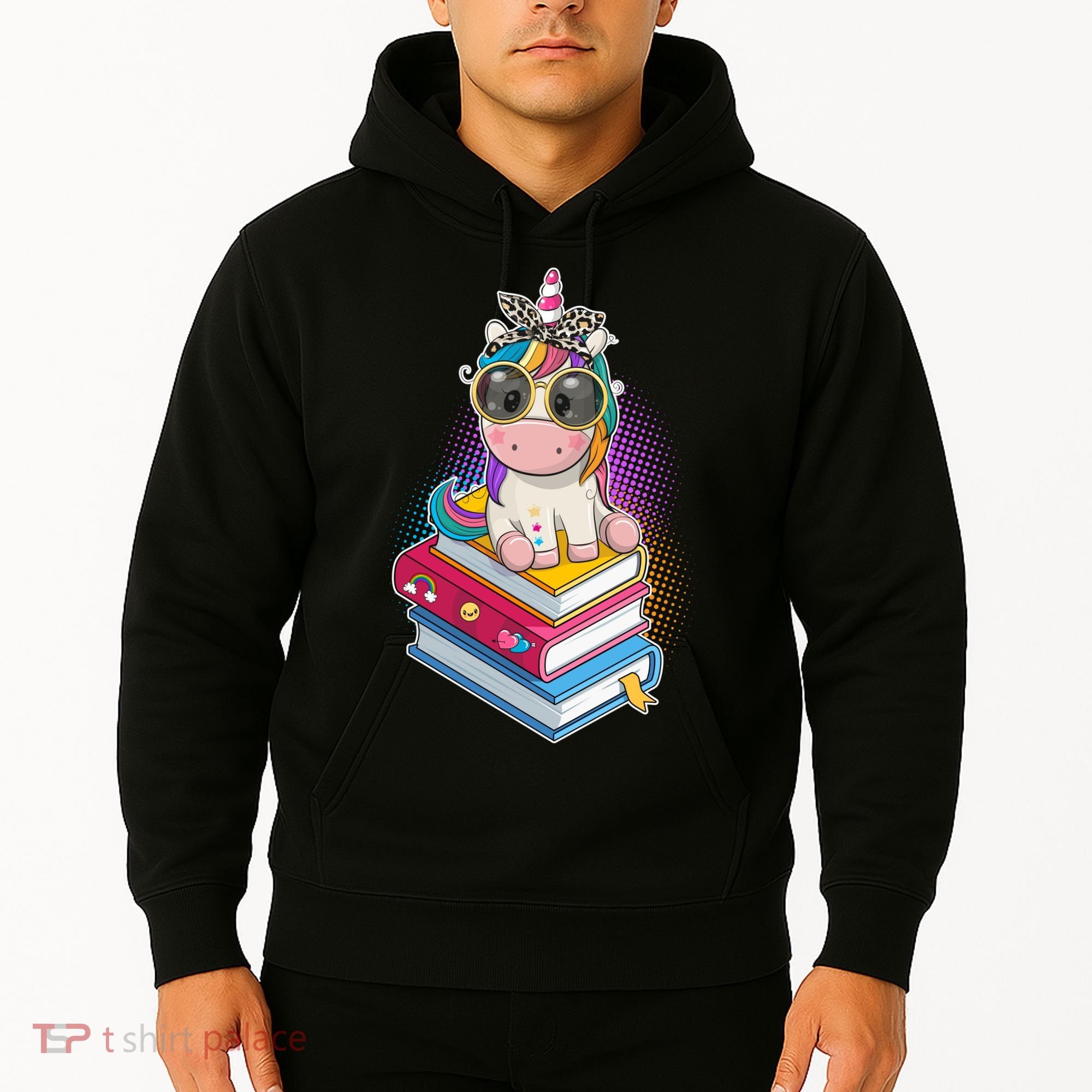 Cute Book Lover Unicorn Back to School Hoodie