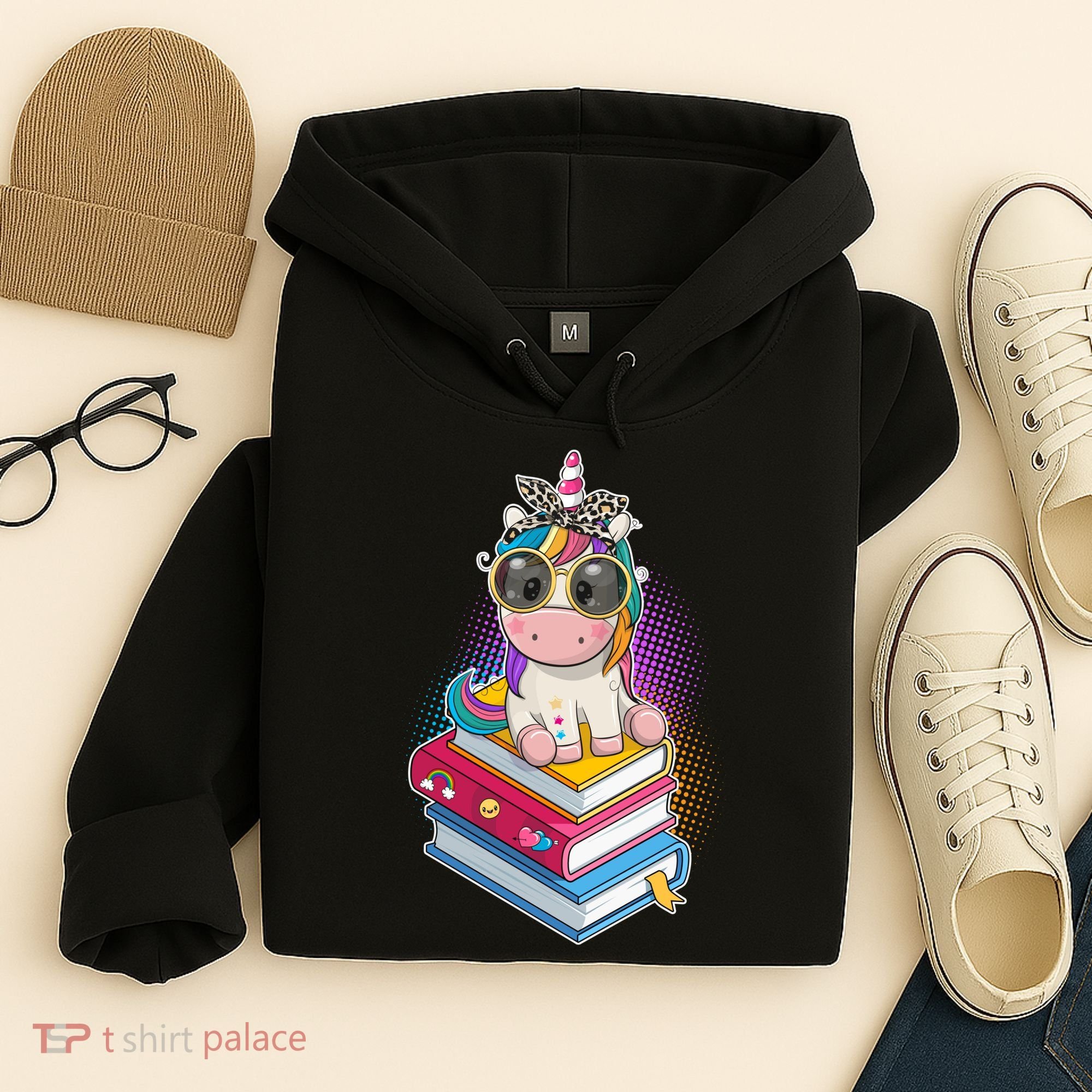 Cute Book Lover Unicorn Back to School Hoodie