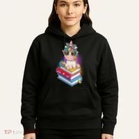 Cute Book Lover Unicorn Back to School Hoodie thumb 5