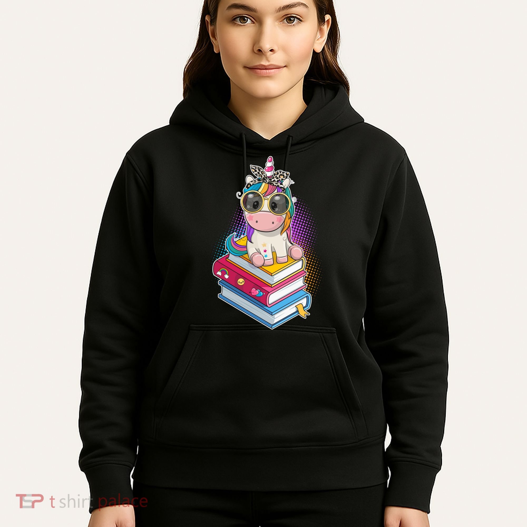Cute Book Lover Unicorn Back to School Hoodie