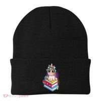 Cute Book Lover Unicorn Back to School Beanie thumb 0