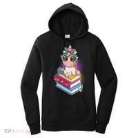 Cute Book Lover Unicorn Back to School Women's Hoodie thumb 0
