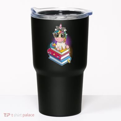Cute Book Lover Unicorn Back to School Tumbler