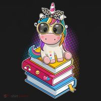 Cute Book Lover Unicorn Back to School Ornament thumb 1