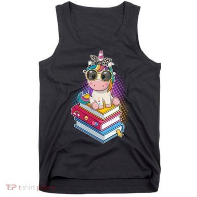 Cute Book Lover Unicorn Back to School Tank Top