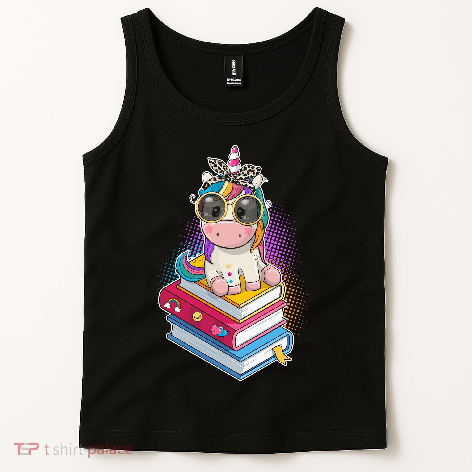 Cute Book Lover Unicorn Back to School Tank Top