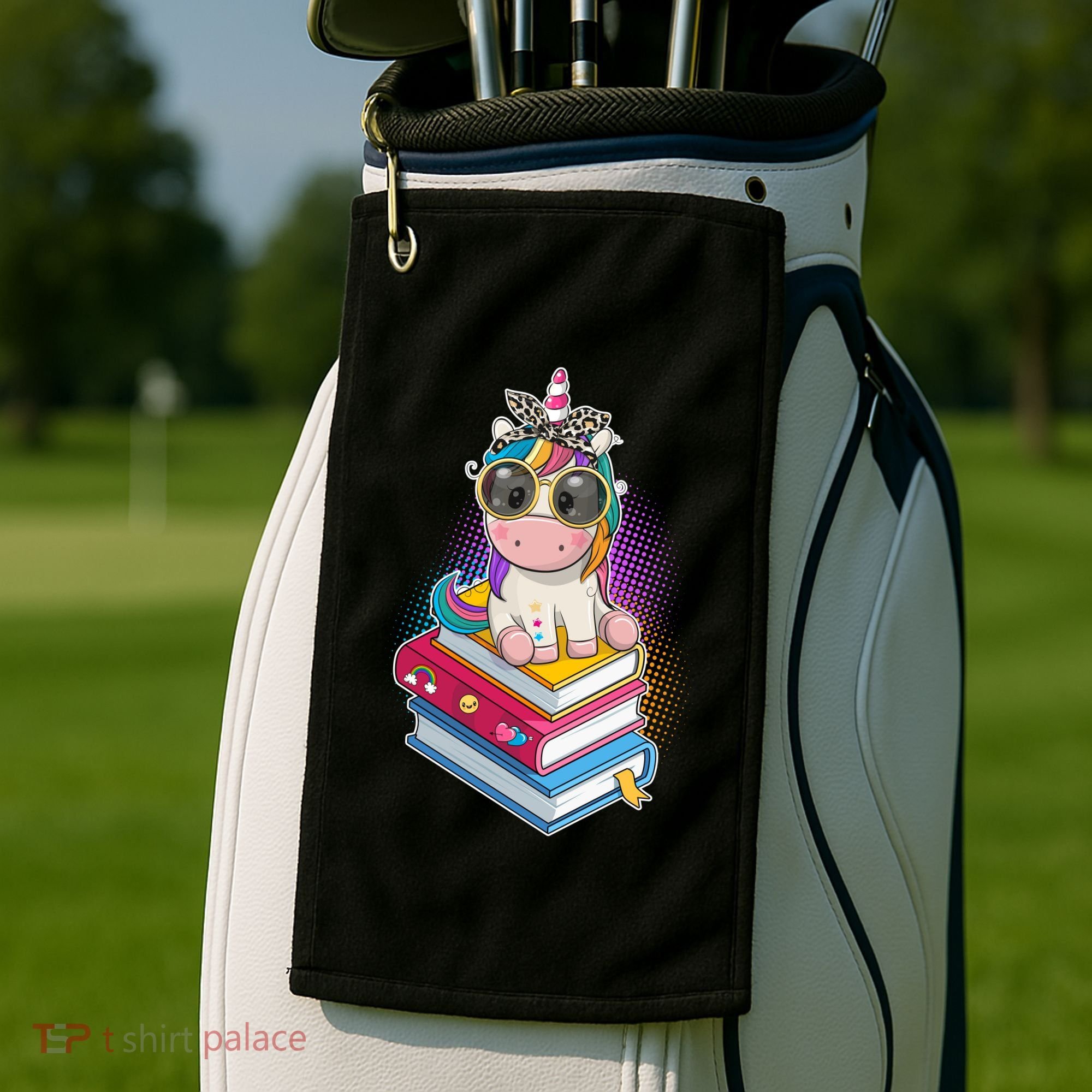 Cute Book Lover Unicorn Back to School Golf Towel