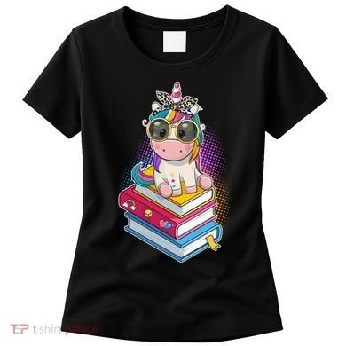 Cute Book Lover Unicorn Back to School Women's T-Shirt