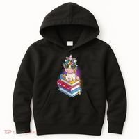 Cute Book Lover Unicorn Back to School Kids Hoodie thumb 0