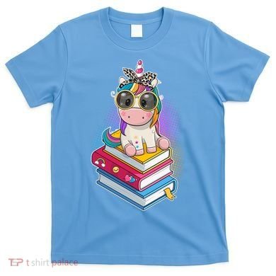 Cute Book Lover Unicorn Back to School T-Shirt