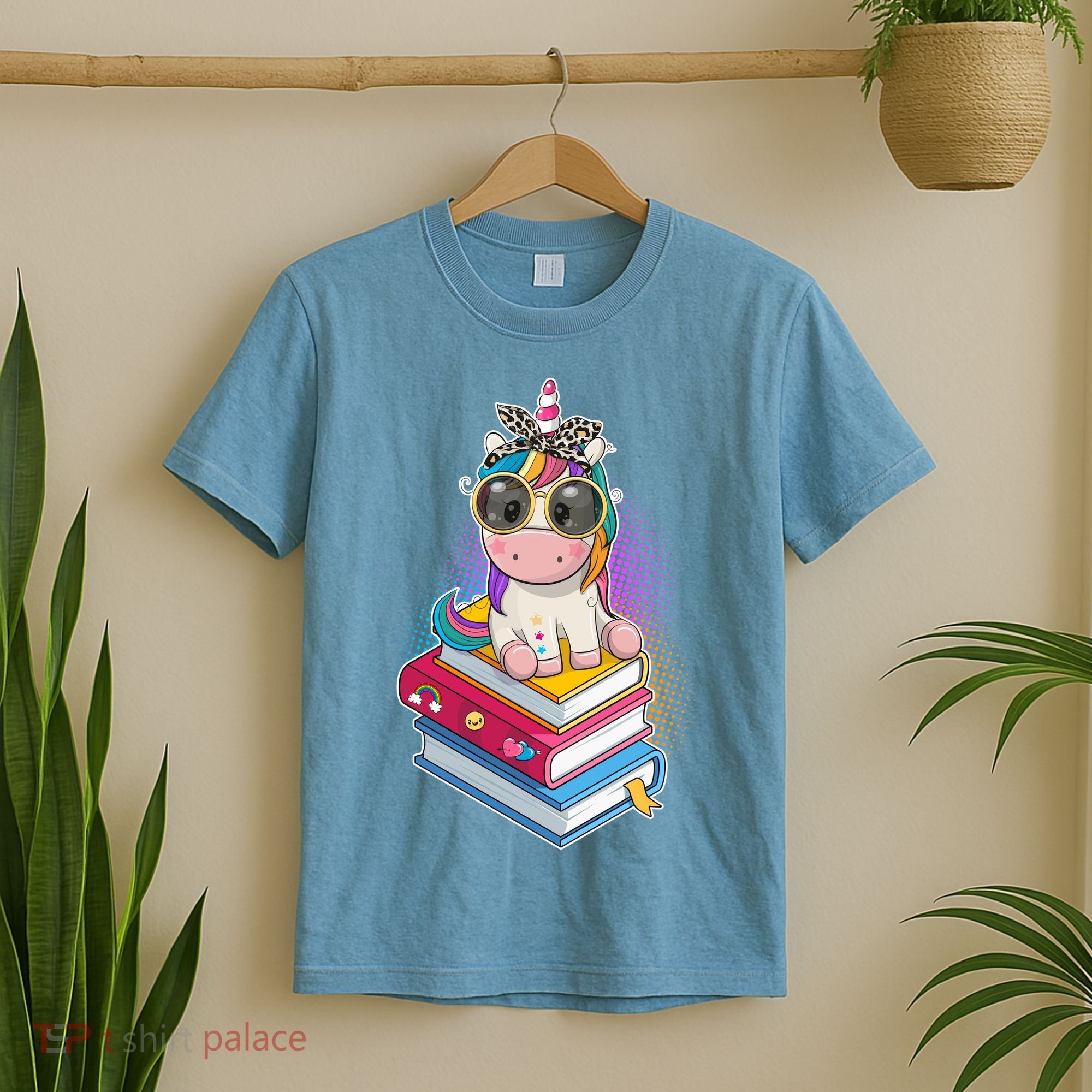 Cute Book Lover Unicorn Back to School T-Shirt