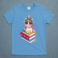 Cute Book Lover Unicorn Back to School T-Shirt thumb 4