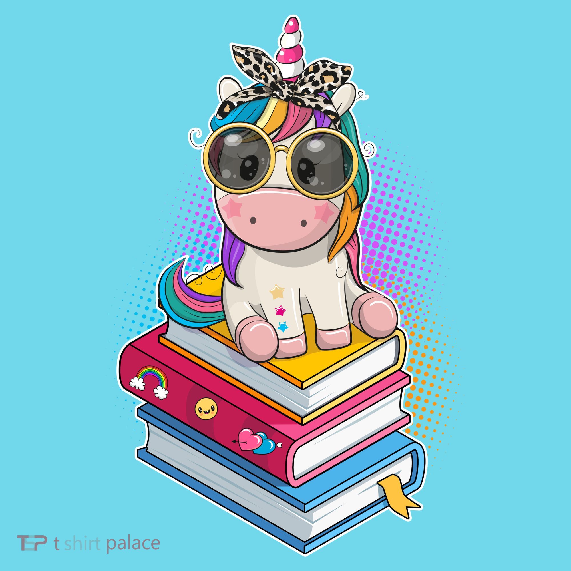 Cute Book Lover Unicorn Back to School Kids T-Shirt