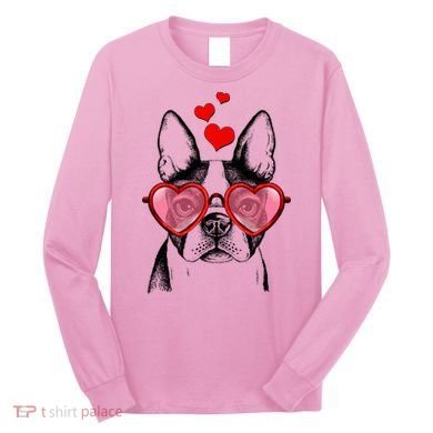 Cute Boston Terrier Long Sleeve Shirt