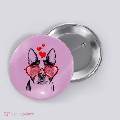 Cute Boston Terrier Button