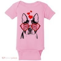 Cute Boston Terrier Baby Bodysuit thumb 0