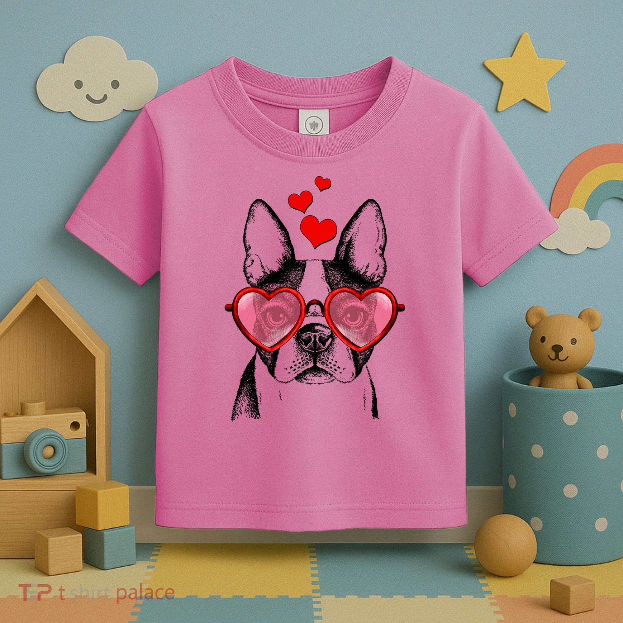 Cute Boston Terrier Toddler T-Shirt