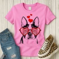 Cute Boston Terrier Women's T-Shirt thumb 3