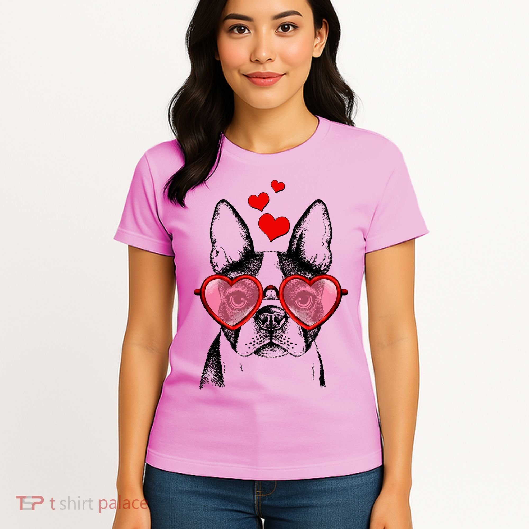 Cute Boston Terrier Women's T-Shirt