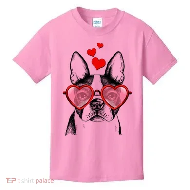 Cute Boston Terrier Kids T-Shirt