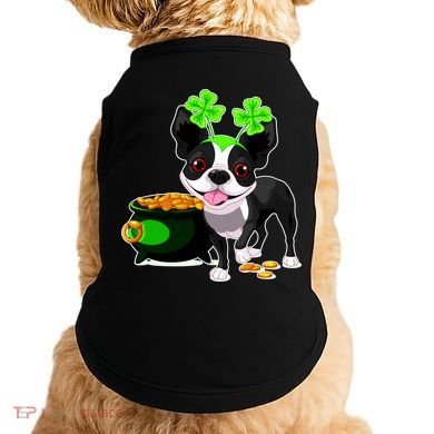 Cute Boston Terrier Shamrock St. Patrick's Day Doggie Tank
