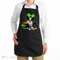 Cute Boston Terrier Shamrock St. Patrick's Day Apron thumb 2