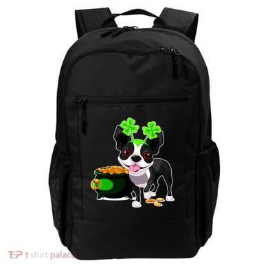 Cute Boston Terrier Shamrock St. Patrick's Day Backpack