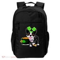 Cute Boston Terrier Shamrock St. Patrick's Day Backpack thumb 0