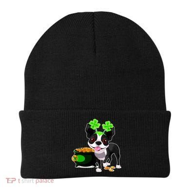 Cute Boston Terrier Shamrock St. Patrick's Day Beanie