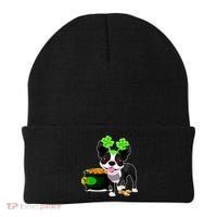 Cute Boston Terrier Shamrock St. Patrick's Day Beanie thumb 0
