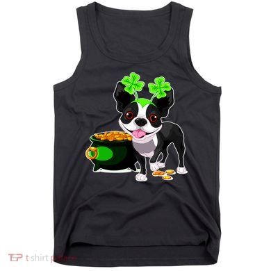 Cute Boston Terrier Shamrock St. Patrick's Day Tank Top