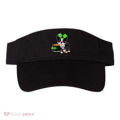 Cute Boston Terrier Shamrock St. Patrick's Day Visor