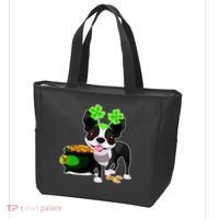 Cute Boston Terrier Shamrock St. Patrick's Day Tote Bag thumb 3