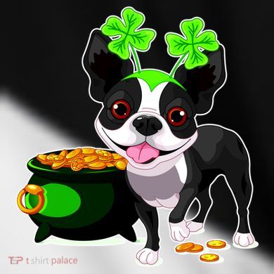 Cute Boston Terrier Shamrock St. Patrick's Day Toddler Fine Jersey T-Shirt