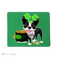 Cute Boston Terrier Shamrock St. Patrick's Day Mousepad thumb 0