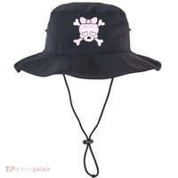 Cute Breast Cancer Bow Tie Skull Bucket Hat thumb 0