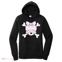 Cute Breast Cancer Bow Tie Skull Women's Hoodie thumb 0