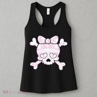 Cute Breast Cancer Bow Tie Skull Women's Tank Top thumb 3
