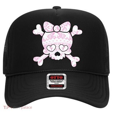 Cute Breast Cancer Bow Tie Skull Hat