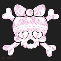 Cute Breast Cancer Bow Tie Skull Hat thumb 2