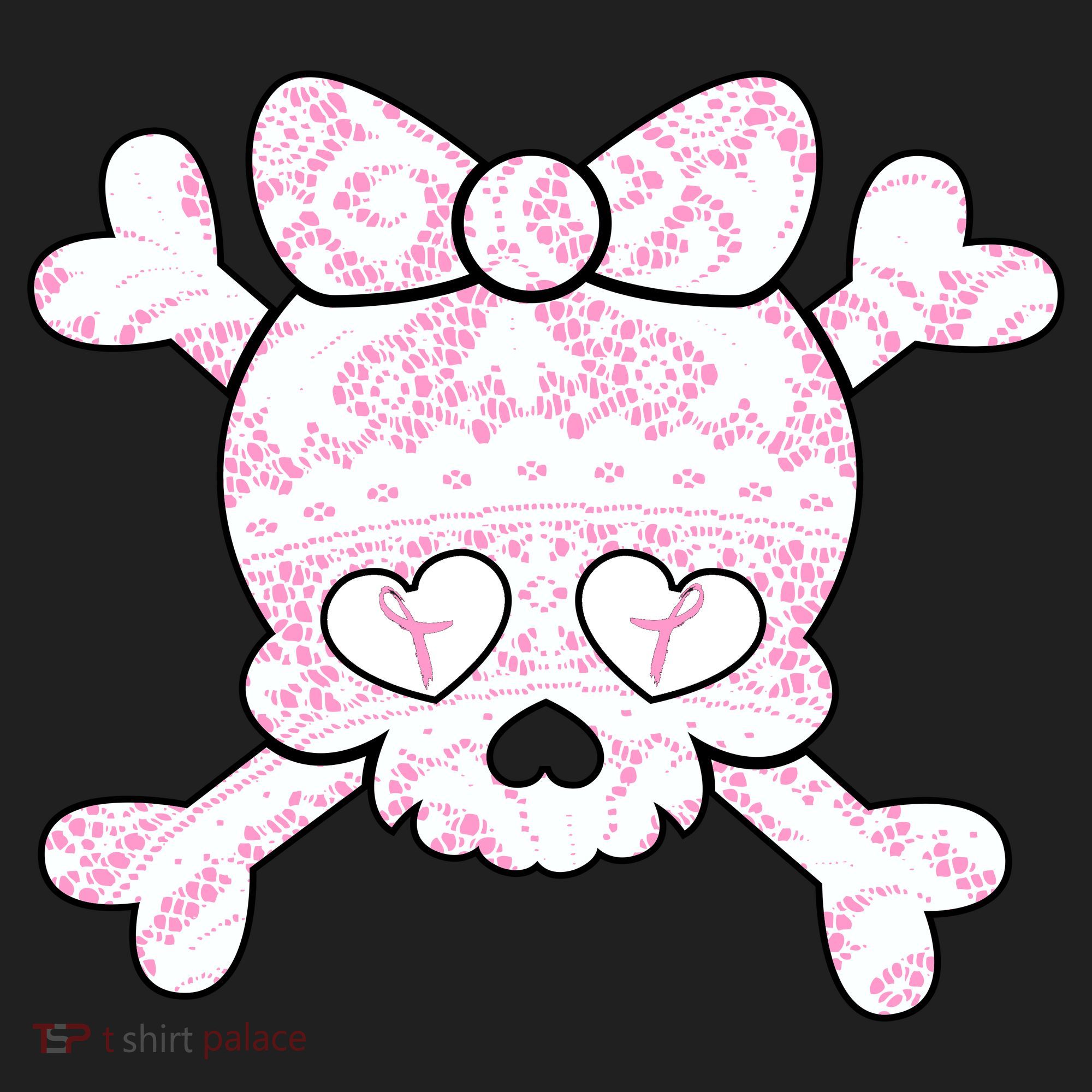 Cute Breast Cancer Bow Tie Skull Hat