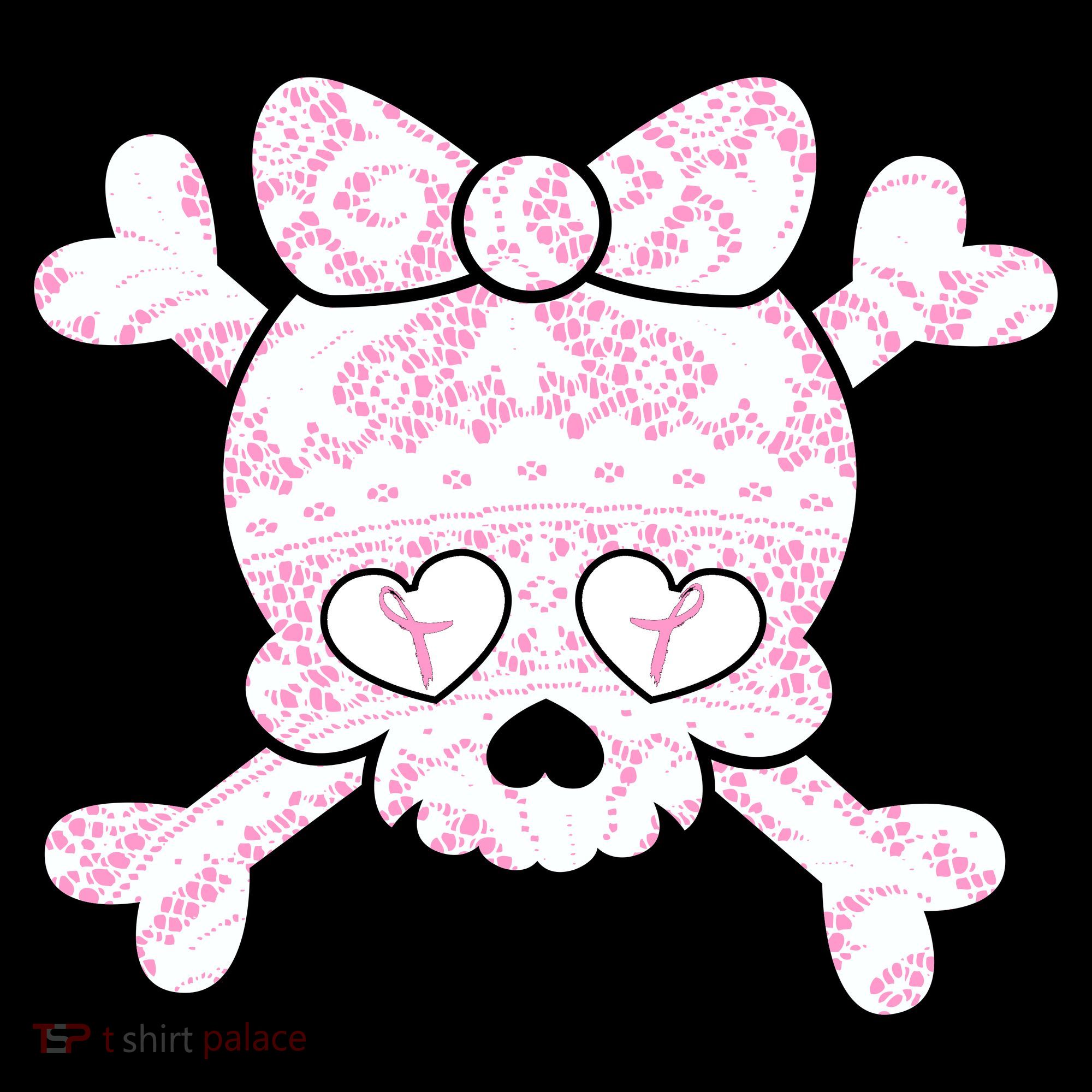 Cute Breast Cancer Bow Tie Skull Tote Bag